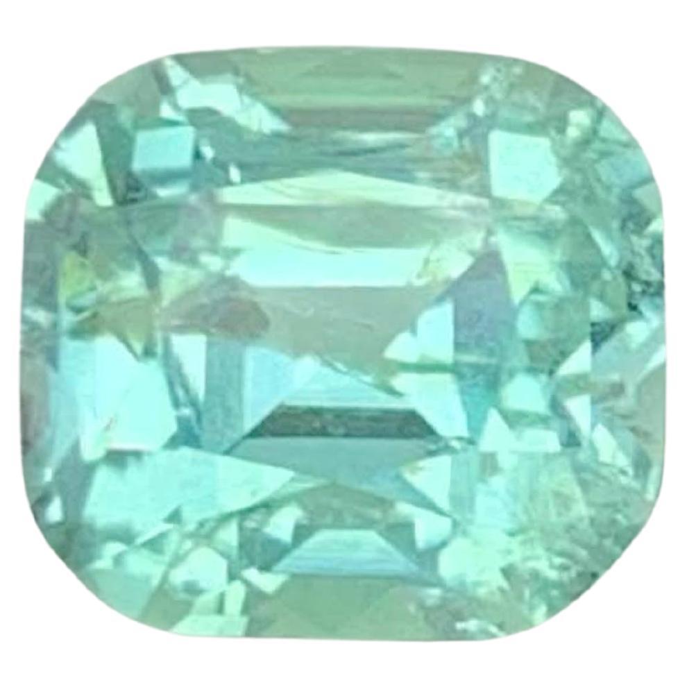 2.10 Carat Natural Loose Sea Foam Color Tourmaline Cushion Cut Afghan Gemstone (pierre précieuse afghane)