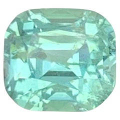 2.10 Carat Natural Loose Sea Foam Color Tourmaline Cushion Cut Afghan Gemstone (pierre précieuse afghane)