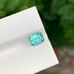 2.10 Carat Natural Loose Seafoam Tourmaline Cushion Shape Gem For Jewellery