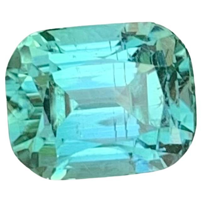 2.10 Carat Natural Loose Seafoam Tourmaline Cushion Shape Gem For Jewellery