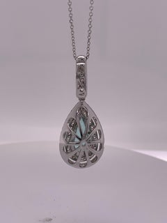 2.10 Carat Paraiba Tourmaline Diamond Pendant