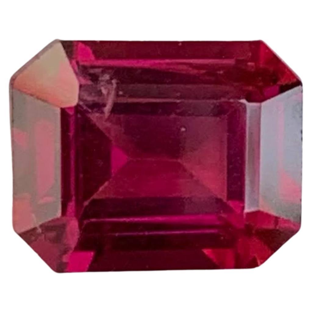 2.10 carats Loose Pinkish Red Umbalite Garnet Stone Emerald Cut from Africa