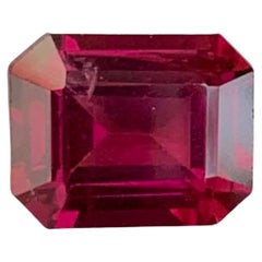 2.10 carats Loose Pinkish Red Umbalite Garnet Stone Emerald Cut from Africa