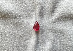 2.10 carats Orangish Red ruby Mozambique No-heat Pear Cut Stone Natural Gemstone
