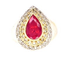 2.10 Carat Pink Velvet Spinel and Diamond Ring