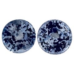 2.10 Ct Blue Sapphire Round Loose Gemstone