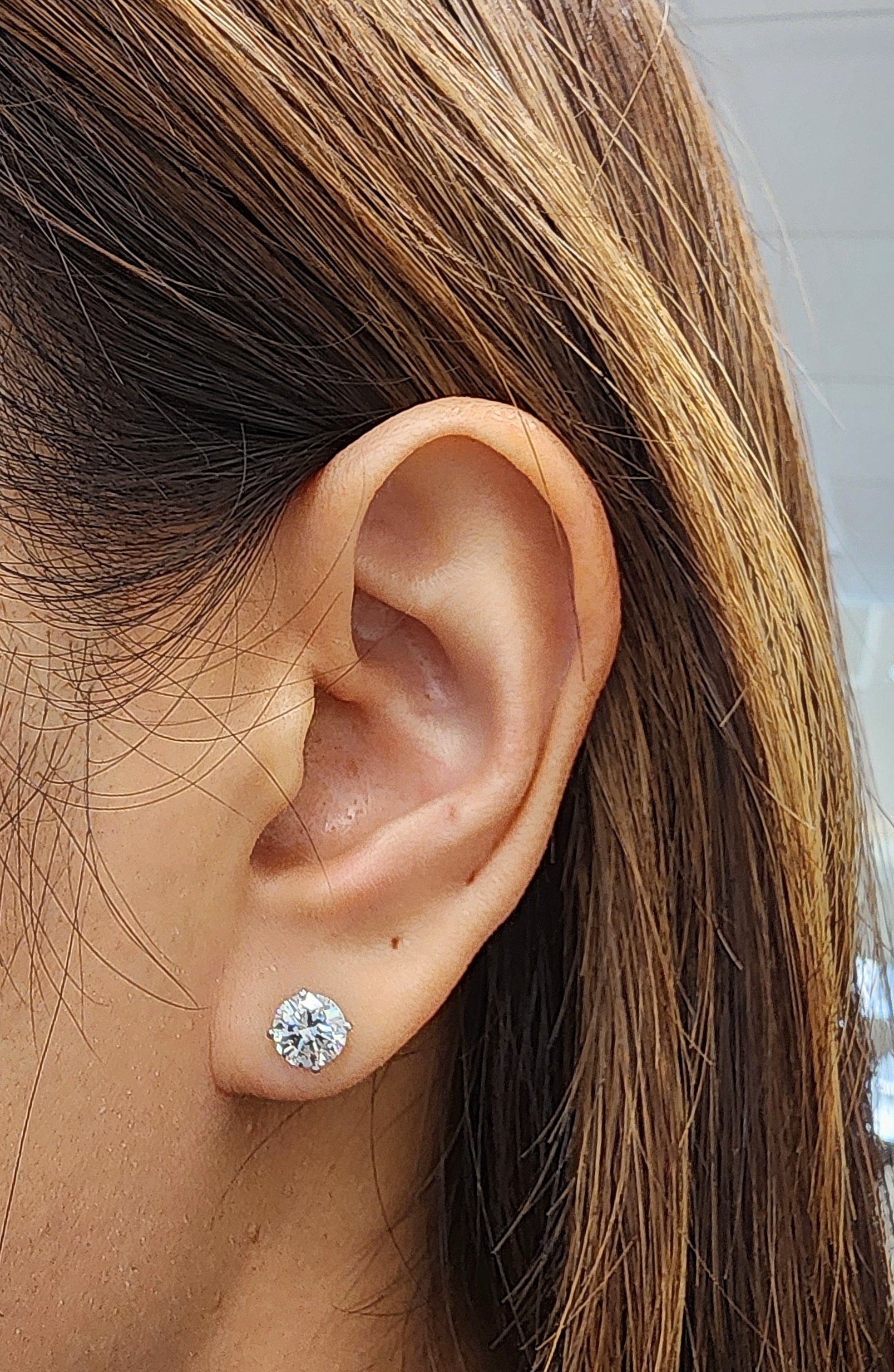 Boucles d'oreilles en diamant de 2.10 ct