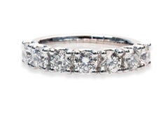 2.10 Ct Eternity Band 7 Diamonds Round Brilliant Cut E - F Color VS Easy Comfort