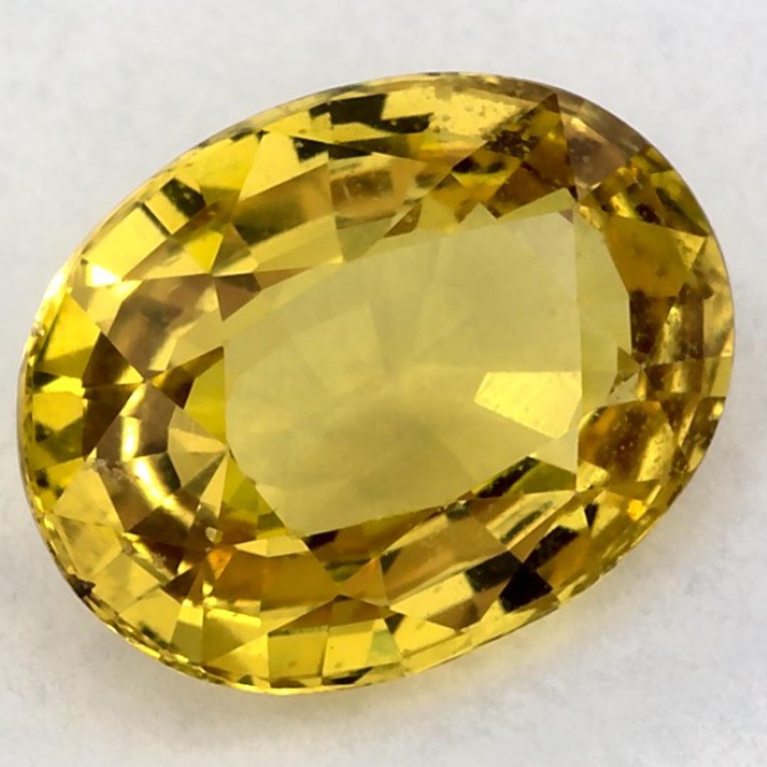 Taglio ovale 2.10 carati di zaffiro giallo ovale sfuso in vendita