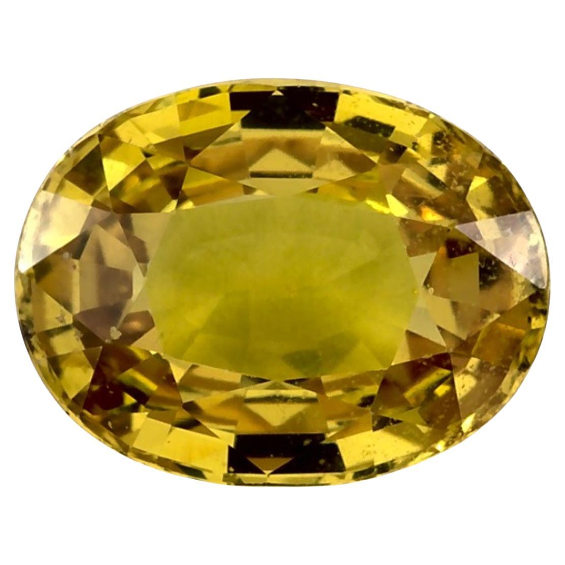 2.10 Ct Yellow Sapphire Oval Loose Gemstone (pierre précieuse en vrac)
