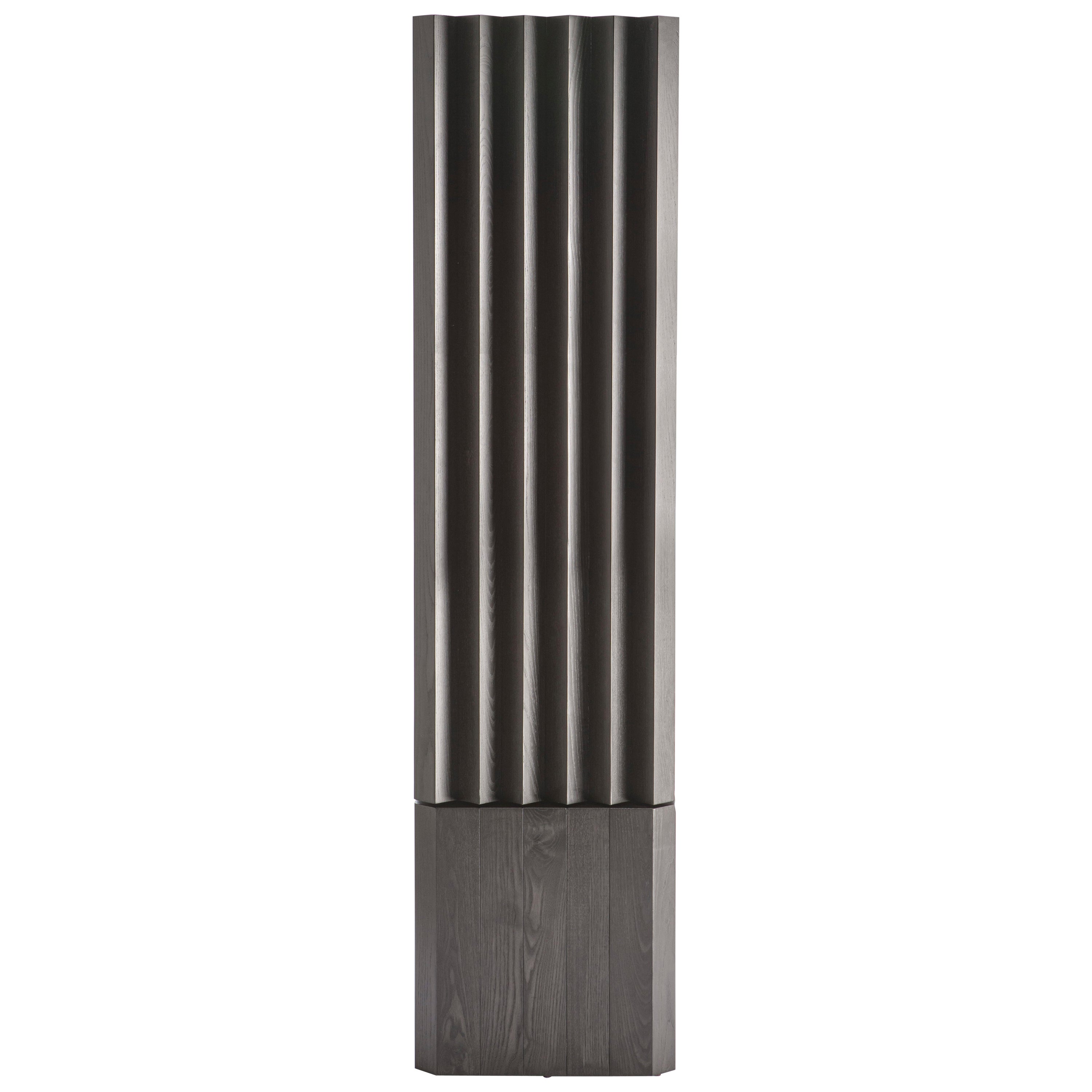 210 Wood Column with Lacquered Interiors by Cara Davide For Sale