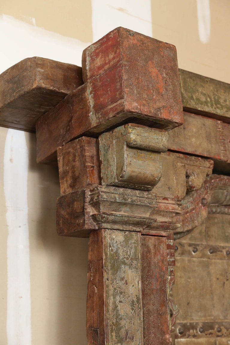 210 Years Old Heavily Fortified Solid Teak Wood Door from ...