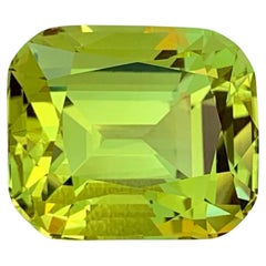 21.00 Carat Natural Loose Lemon Color Citrine Cushion Cut Brazilian Gemstone