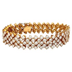 21,00 Carati Diamante rotondo brillante G VS1 Bracciale A Link in oro giallo 18 carati
