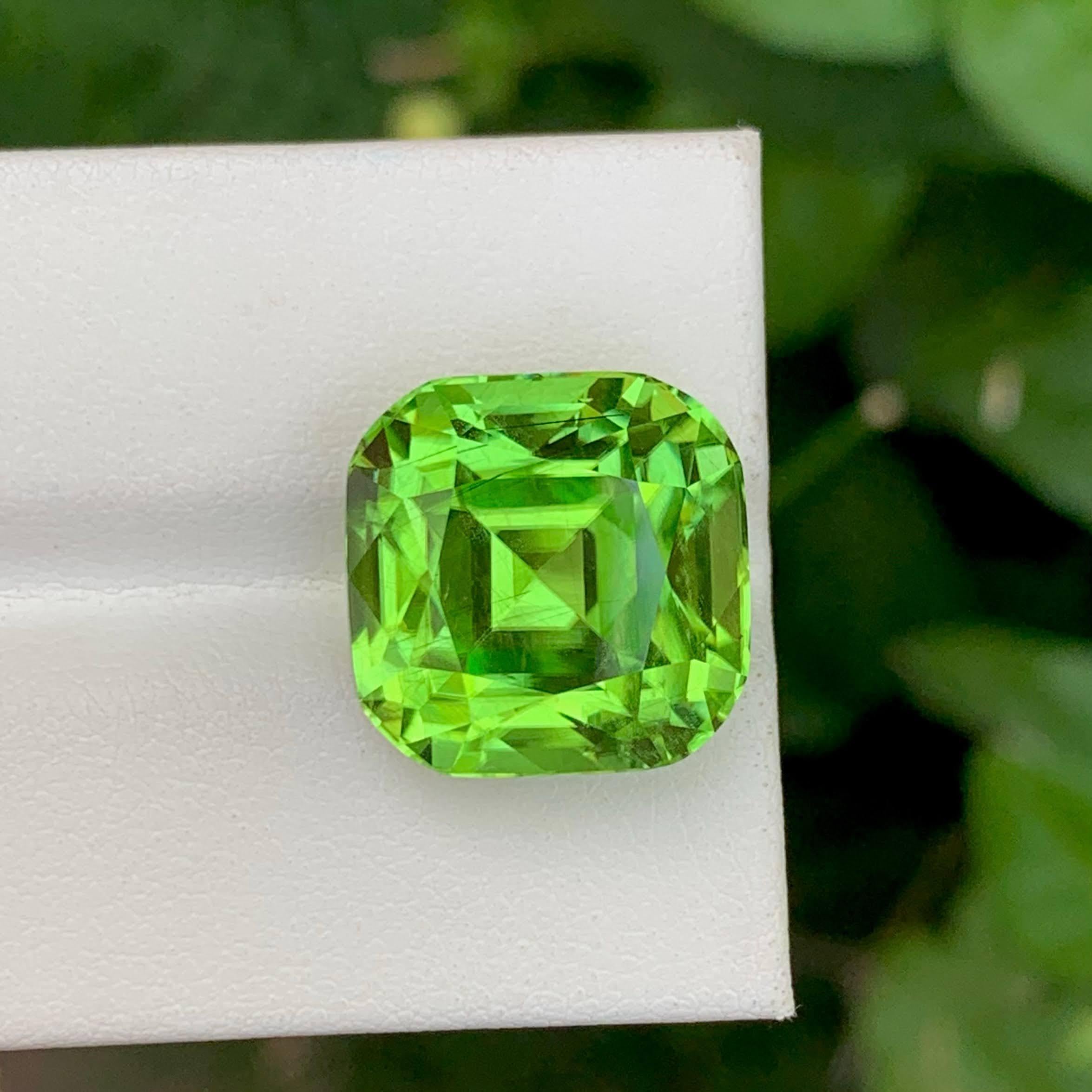 Gewicht 21,00 Karat
Abmessungen 14,8x14,8x12,2mm
Behandlung Keine
Herkunft Pakistan 
Klarheit VVS 
Form Schnitt Kissen 
NA



Dieser 21,00 Karat schwere, lose grüne Peridot ist ein auffälliger Edelstein, der die Schönheit der lebhaften Grüntöne der