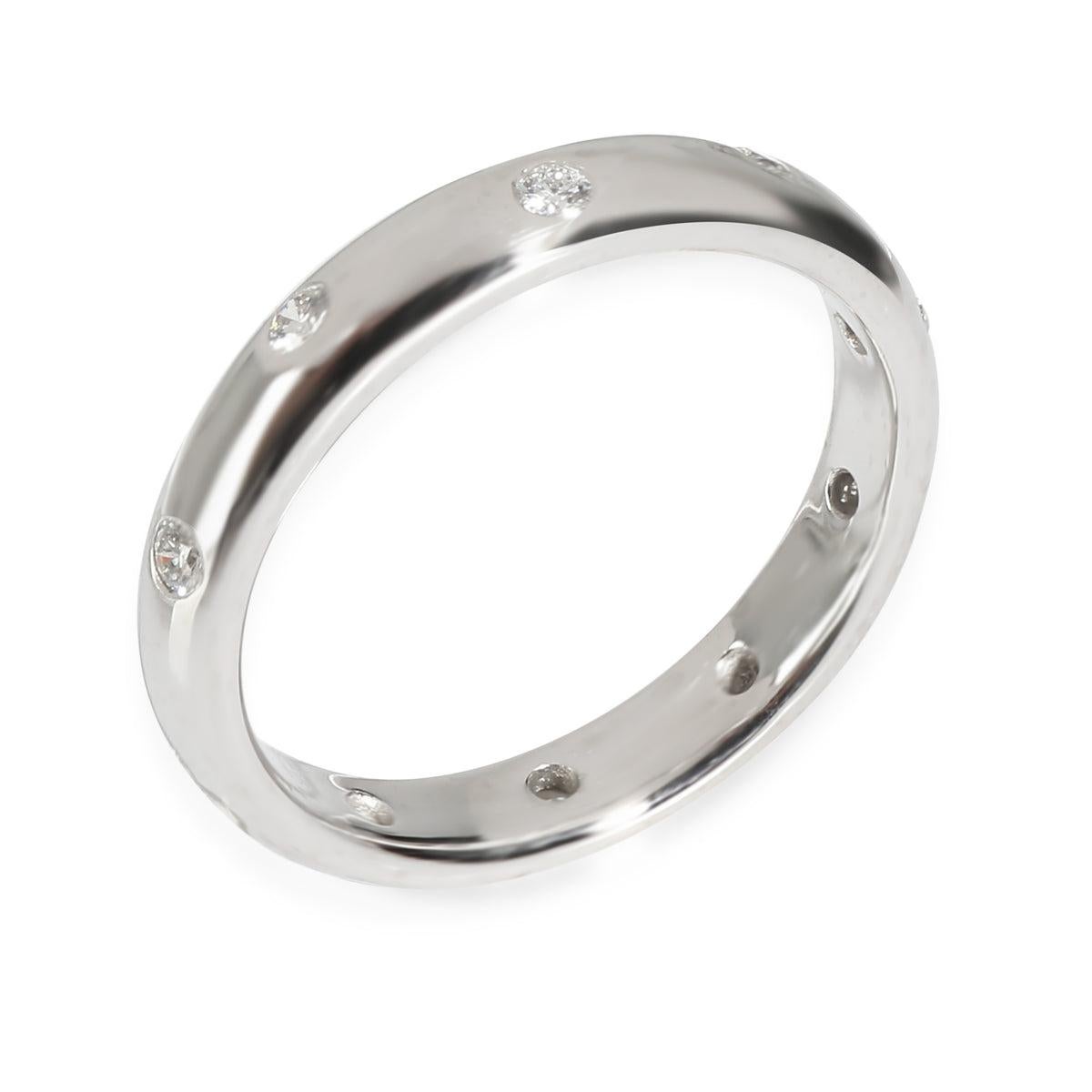 $2100 TIFFANY & Co. Etoile Platinum Diamond 3mm Band Ring 6.75 For Sale 3