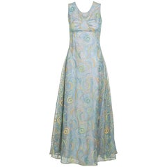 2102 Rodarte Van Gogh - Vestito in tulle ricamato metallizzato multicolore