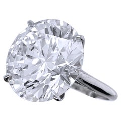 21.05 Carat Round Brilliant Cut Diamond Ring, GIA Certified