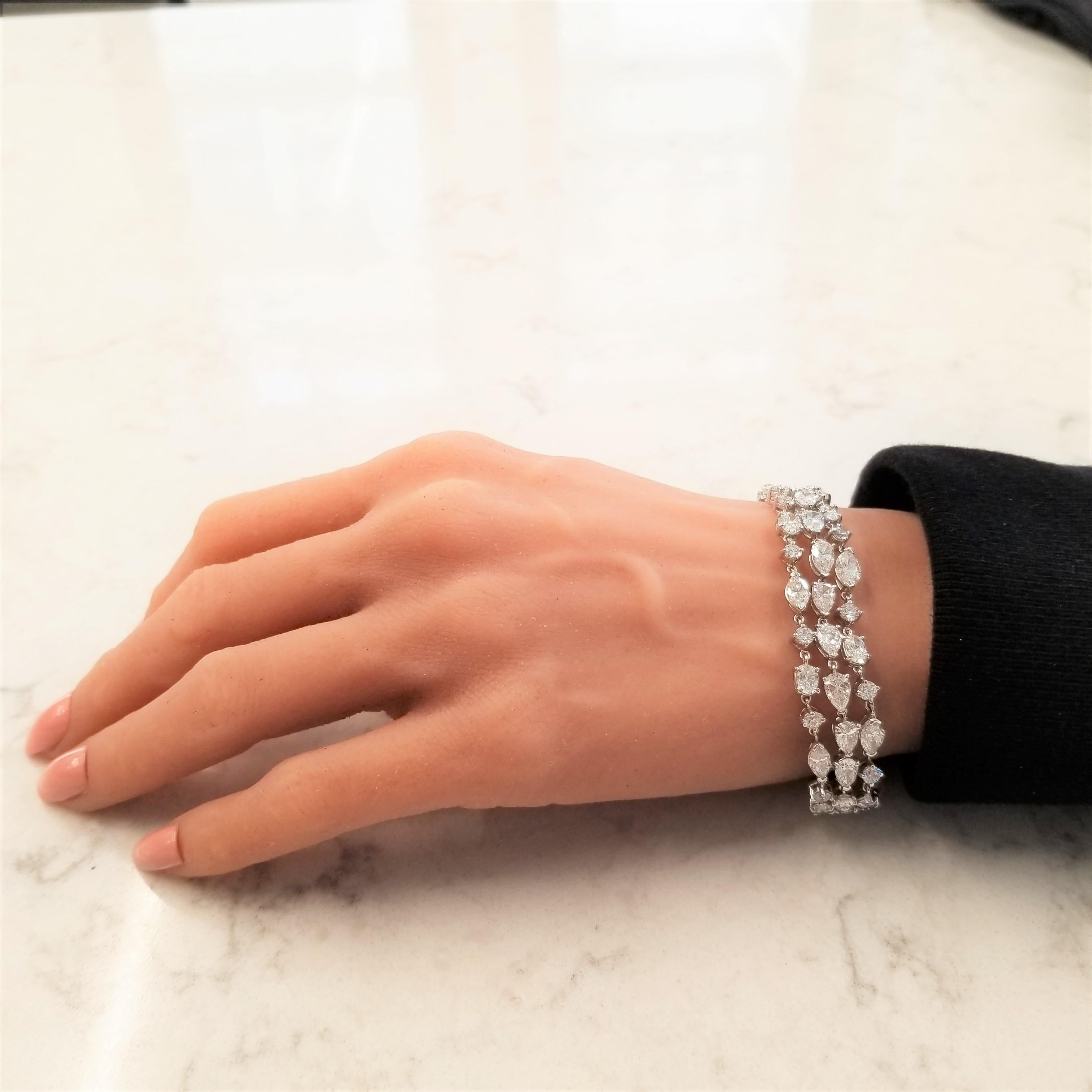 fancy shape diamond bracelet