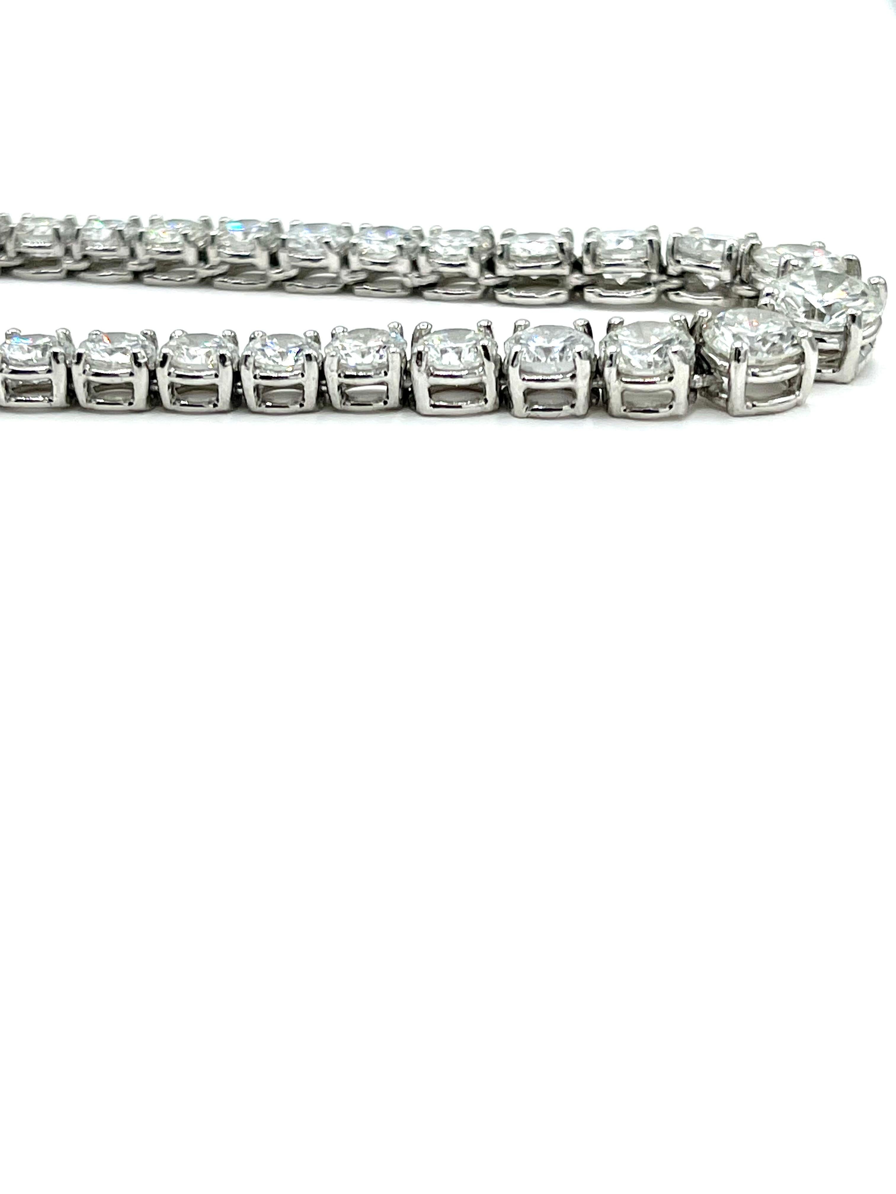 21.06 Carats Diamond Riviera Necklace in Platinum 1