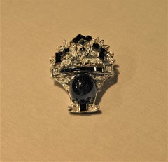 21.09 Carat Sapphire, 0.46 Carata Diamonds, White Gold Basket Brooch and Pendant