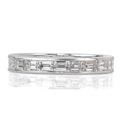 2.10ct Baguette Cut Diamond Eternity Band in 18k White Gold