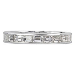 2.10ct Baguette Cut Diamond Eternity Band in 18k White Gold