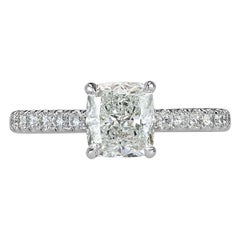 2.10ct Cushion Cut Diamond Engagement Ring