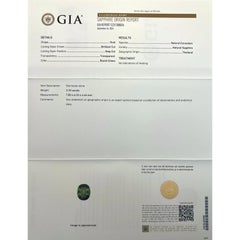 2.10ct GIA Certified Untreated Sapphire Thai Green Blue Oval Cut Gem 7.8x6.3mm