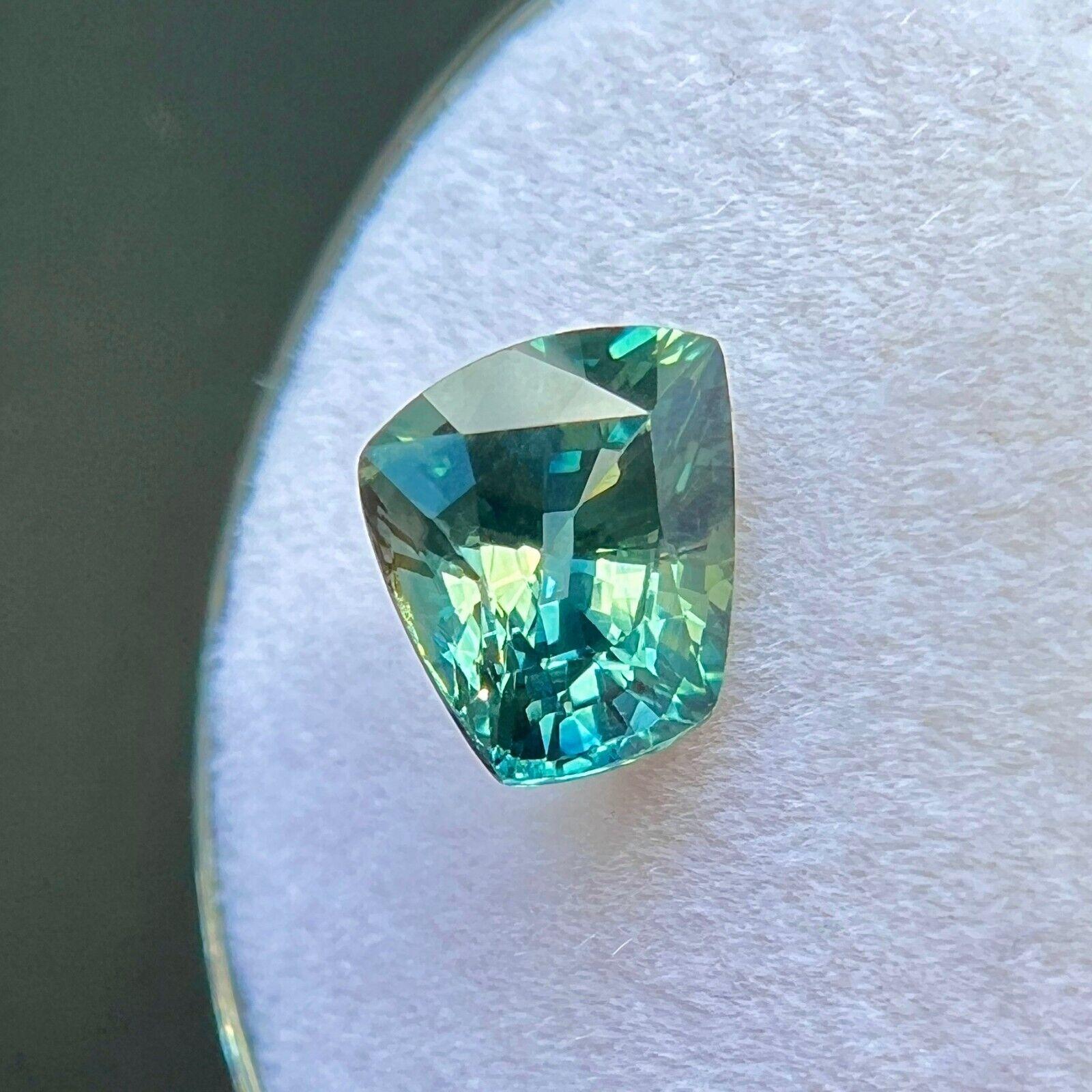2,10 ct Zaffiro naturale blu vivo Greene & Greene australiano tagliato a fantasia 7,4x6,6 mm Vs in vendita 1