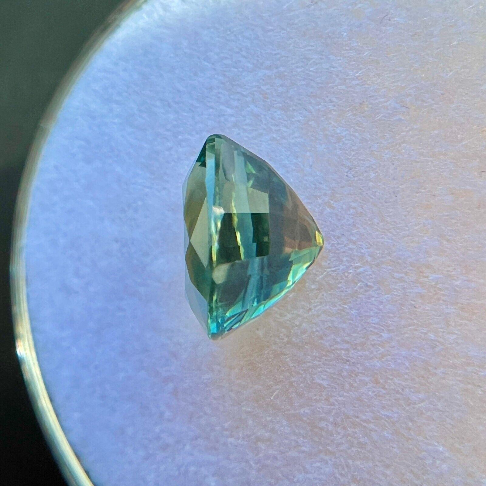 2,10 ct Zaffiro naturale blu vivo Greene & Greene australiano tagliato a fantasia 7,4x6,6 mm Vs in vendita 3