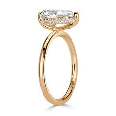 2.10ct Pear Shaped Diamond Engagement Ring