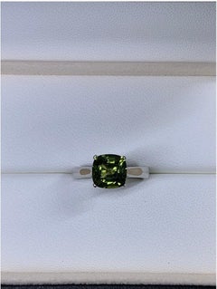 2.10ct Sapphire Solitaire Engagement Ring 18ct White Gold