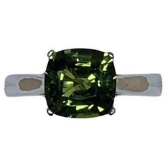 2.10ct Sapphire Solitaire Engagement Ring 18ct White Gold