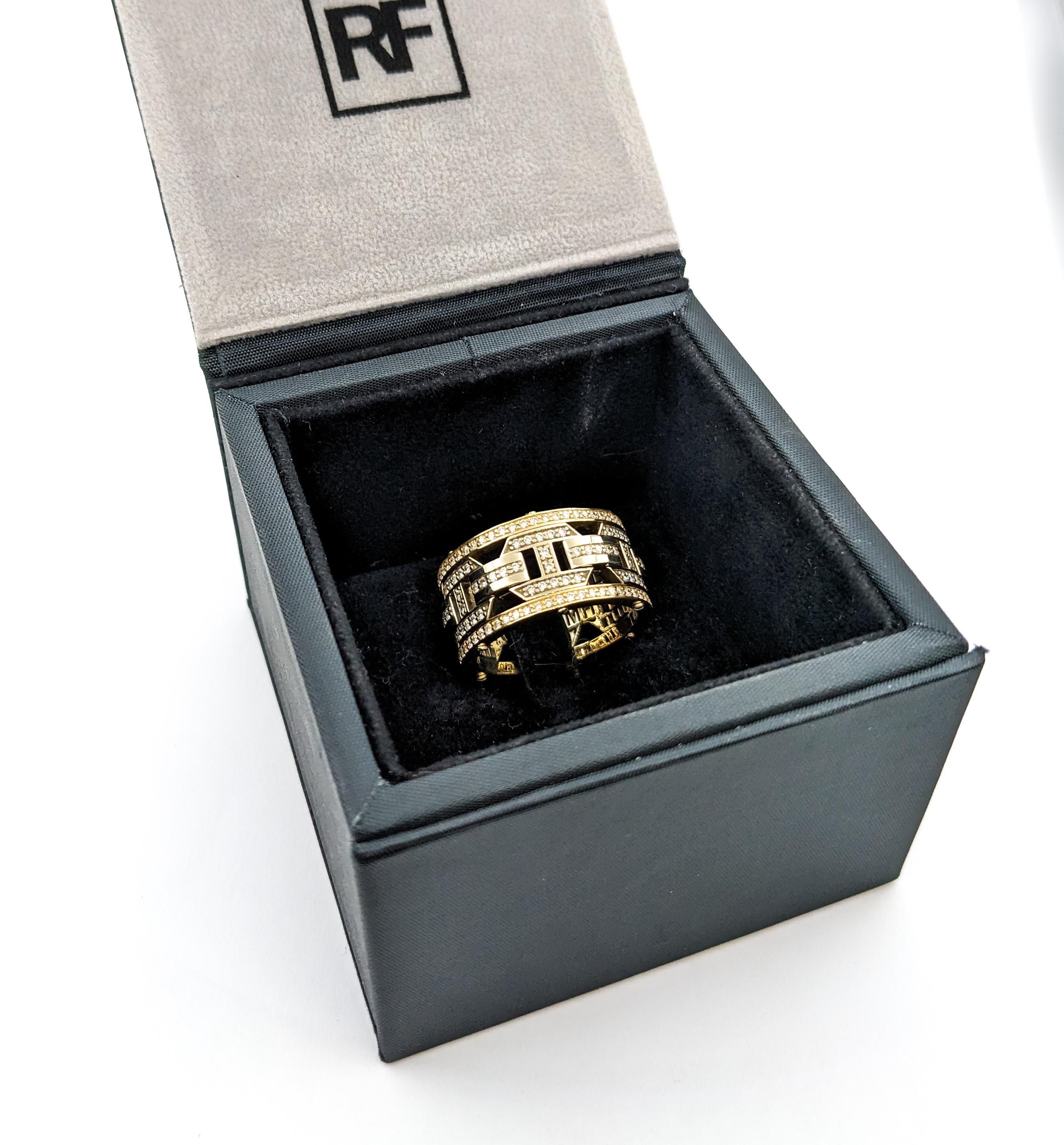 Rockford Ring mit 2,10 Karat Diamant aus zweifarbigem Gold im Angebot 4