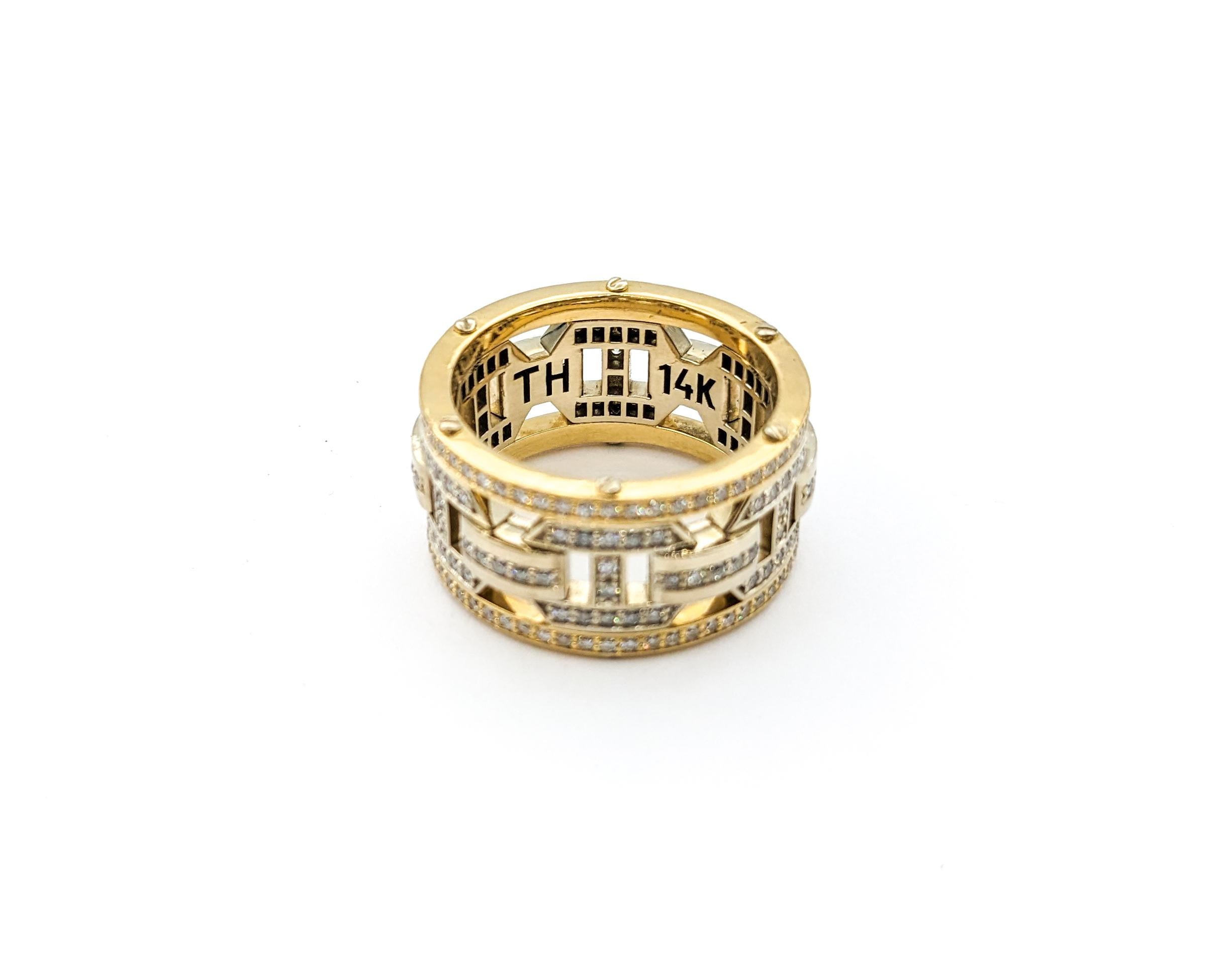Rockford Ring mit 2,10 Karat Diamant aus zweifarbigem Gold im Angebot 3