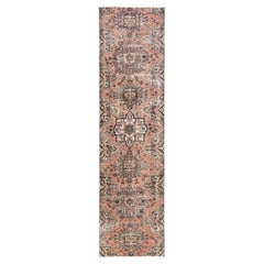2'10"x11'3" Peach Color Vintage Persian Karajeh Wool Hand Knotted Runner Rug