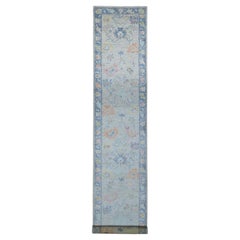 2'10"x15'10" Gray Afghan Angora Oushak Hand Knotted Wool XL Runner Oriental Rug