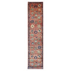 2'10"x18'2" Red Northwest Persian All Over Design Hand Knotted Wool Runner Rug