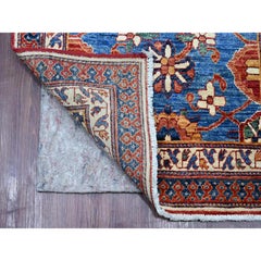2'10"x19'3" Blue Aryana Grade Mahal All Over Design Hand Knotted Wool Runner Rug