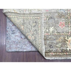 2'10 "x19'7" Brauner handgeknüpfter afghanischer Angora Oushak Wolle handgeknüpfter Läufer Teppich