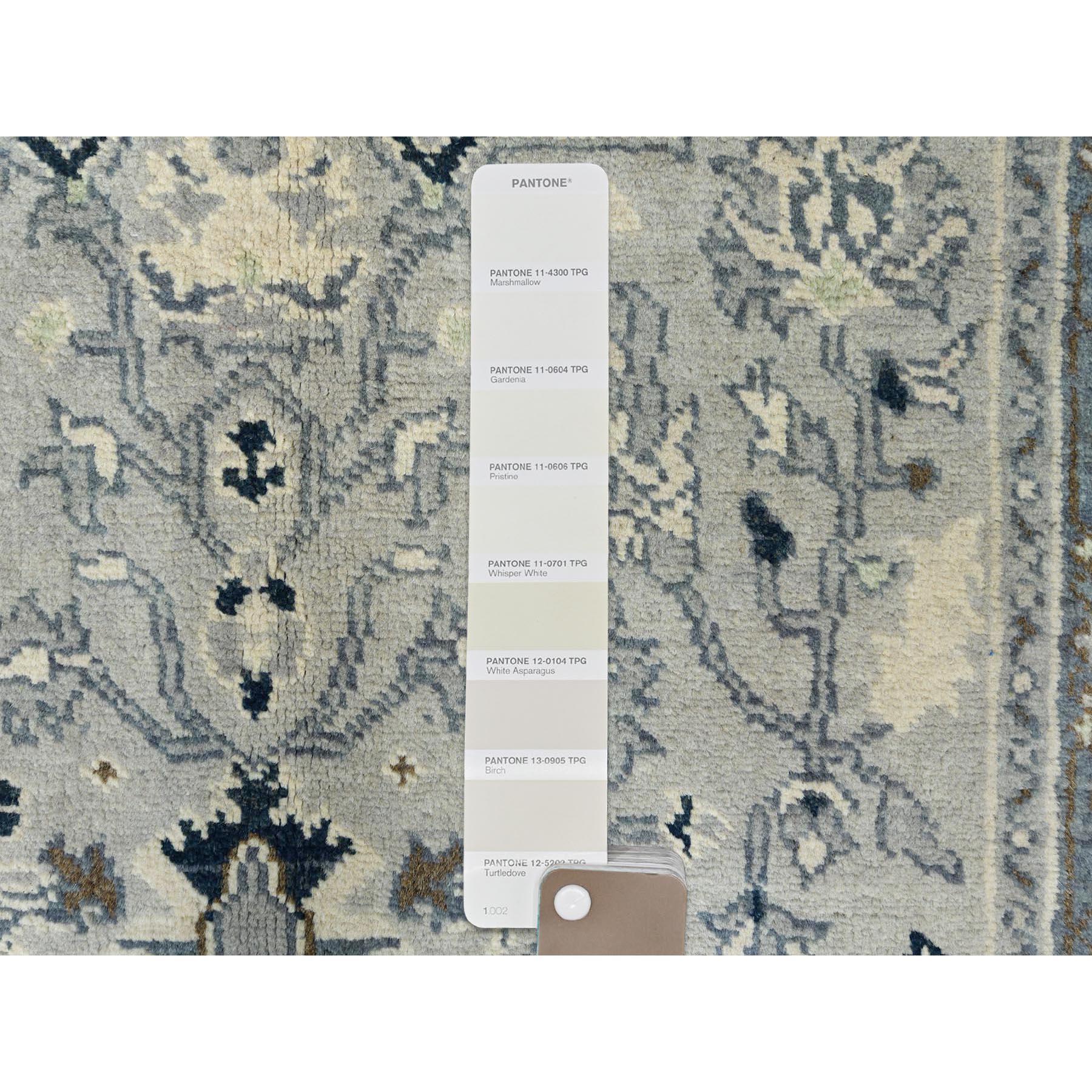 Afghano Tappeto orientale afghano beige Peshawar Heriz in lana annodato a mano 2'10 