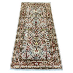 2'10"x5'10" Brown Peshawar with Bijar Garus Design Hand Knotted Wool Runner Rug