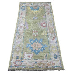 2'10 "x5'8" Greene & Greene & Greene & Oushak Leaf Design/One Runner in lana annodato a mano