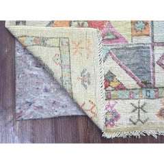 2'10"x6' Gray Anatolian Village Inspired Design Hand Knotted Wool Runner Rug