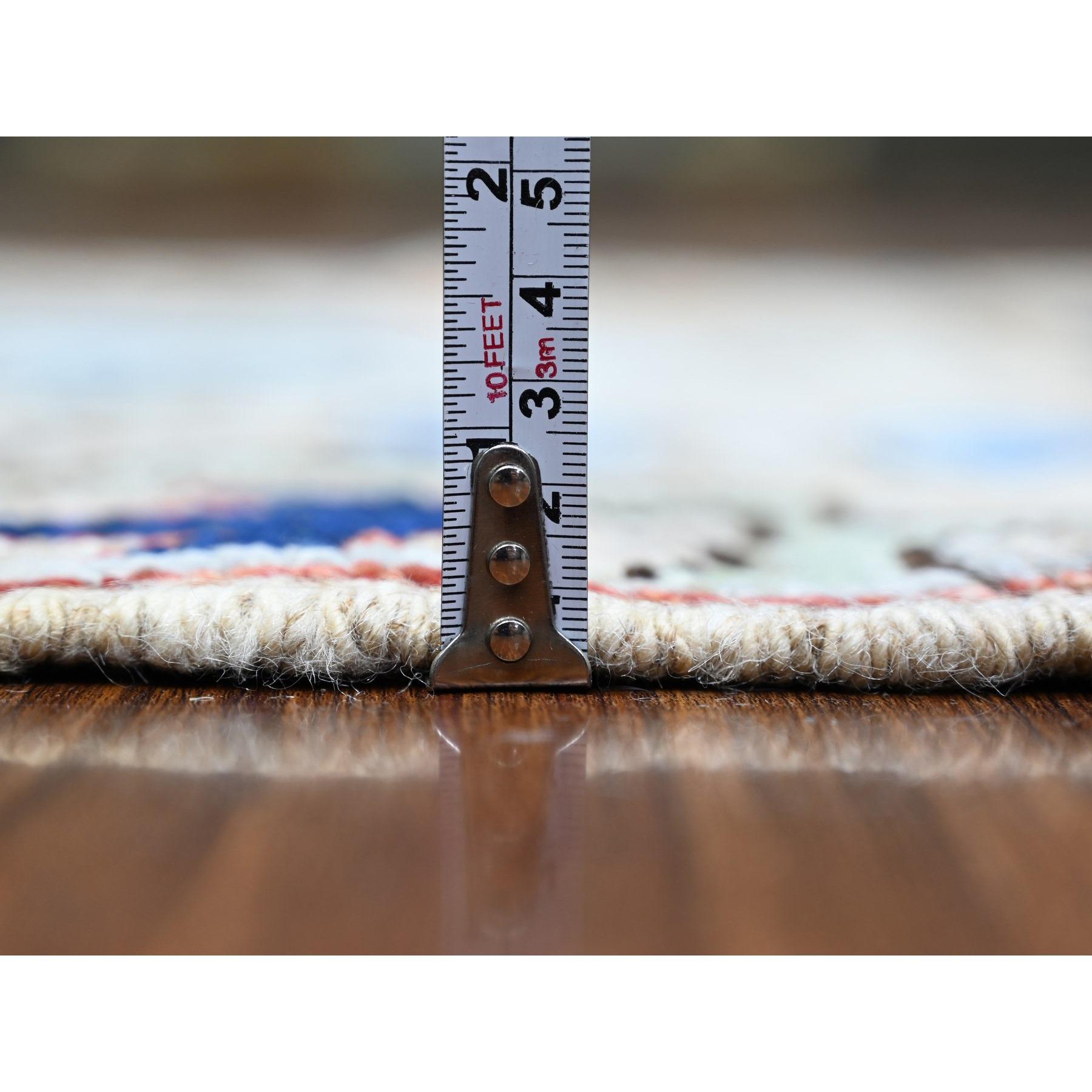 Annodato a mano Tappeto Runner in lana annodato a mano 2'10 