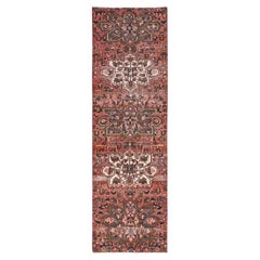 2'10"x9'9" Blush Red Vintage Zoroastrian Hand Knotted Wool Runner Oriental Rug