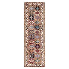 2
10 "x9
9" Grau Handgeknüpft Spezial Kazak Reine Wolle Breite Läufer Orientteppich