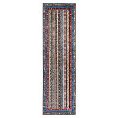 2'10"x9'9" Ivory Super Kazak Shawl Design Hand Knotted Wool Runner Rug