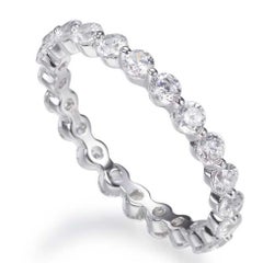 2.11 Carat Brilliant Cut Cubic Zirconia Designer Full Eternity Band Bridal Ring
